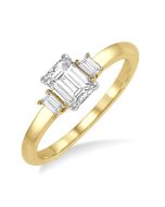 Gilded Diamond Semi-Mount Ring