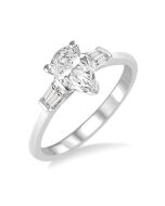 RaVelVel 14K White Gold Diamond Ring
