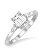 Bloom 14K White Gold Diamond Engagement Ring