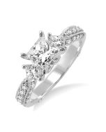 Mist Splendor 14K White Gold Diamond Engagement Ring