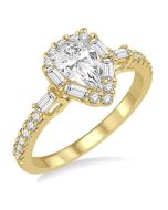 ZenElLin IsLysVer VelLoVio 14K White Gold Diamond Ring