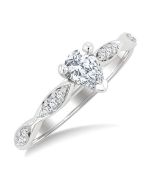 CaRaSol ZenLuxCa XeSolLux 14K White Gold Diamond Ring