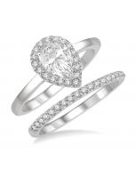 Pear Shape Diamond Wedding Set