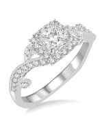 Ruby Majestic 14K White Gold Diamond Engagement Ring