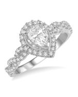 Canyon Eternelle 14K White Gold Diamond Engagement Ring