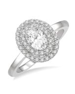 Zeus Obsidian 14K White Gold Diamond Engagement Ring