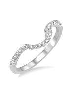 Solstice Crown Eclipse Curved Diamond Wedding Band