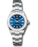 *Pre-Owned* Rolex Oyster Perpetual 28 Watch - Domed Bezel - Blue Index Dial - Oyster Bracelet