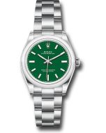  *Pre-Owned* Rolex Oyster Perpetual 31 Watch - Domed Bezel - Green Index Dial - Oyster Bracelet