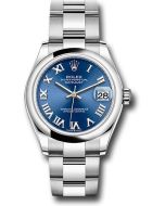  *Pre-Owned* Rolex Steel and White Gold Datejust 31 Watch - Domed Bezel - Blue Roman Dial - Oyster Bracelet - 2021 Release