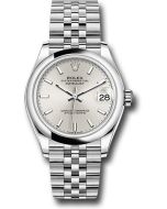  *Pre-Owned* Rolex Steel and White Gold Datejust 31 Watch - Domed Bezel - Silver Index Dial - Jubilee Bracelet