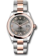 *Pre-Owned* Rolex Steel and Everose Gold Datejust 31 Watch - Domed Bezel - Mother-Of-Pearl Diamond Dial - Oyster Bracelet