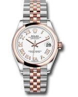  *Pre-Owned* Rolex Steel and Everose Gold Datejust 31 Watch - Domed Bezel - RosÃ© Index Dial - Jubilee Bracelet