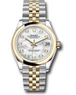  *Pre-Owned* Rolex Steel and Yellow Gold Datejust 31 Watch - Domed Bezel - Mother-of-Pearl Diamond Dial - Jubilee Bracelet