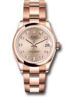 *Pre-Owned* Rolex Everose Gold Datejust 31 Watch - Domed Bezel - Rosé Diamond Dial - Oyster Bracelet