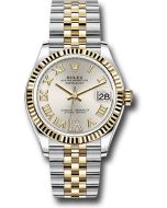  *Pre-Owned* Rolex Steel and Yellow Gold Datejust 31 Watch - Fluted Bezel - Silver Diamond Roman Six Dial - Jubilee Bracelet