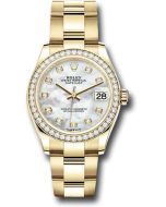 *Pre-Owned* Rolex Yellow Gold Datejust 31 Watch - Diamond Bezel - Mother-of-Pearl Diamond Dial - Oyster Bracelet