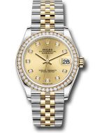  *Pre-Owned* Rolex Steel and Yellow Gold Datejust 31 Watch - Diamond Bezel - Champagne Diamond Dial - Jubilee Bracelet