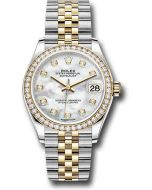  *Pre-Owned* Rolex Steel and Yellow Gold Datejust 31 Watch - Diamond Bezel - Mother-of-Pearl Diamond Dial - Jubilee Bracelet