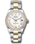  *Pre-Owned* Rolex Steel and Yellow Gold Datejust 31 Watch - Diamond Bezel - White Roman Dial - Oyster Bracelet