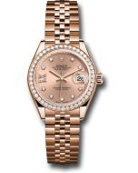  *Pre-Owned* Rolex Everose Gold Lady-Datejust Watch - Diamond Bezel - RosÃ© Star Diamond Roman 9 Dial - Jubilee Bracelet