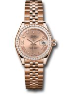 *Pre-Owned* Rolex Everose Gold Lady-Datejust Watch - Diamond Bezel - RosÃ© Roman Dial - Jubilee Bracelet