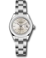  *Pre-Owned* Rolex Steel Lady-Datejust 28 Watch - Domed Bezel - Silver Index Dial - Oyster Bracelet