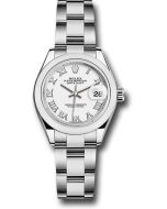  *Pre-Owned* Rolex Steel Lady-Datejust 28 Watch - Domed Bezel - White Roman Dial - Oyster Bracelet