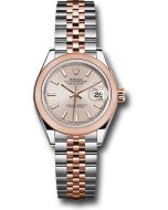 *Pre-Owned* Rolex Steel and Everose Gold Rolesor Lady-Datejust 28 Watch - Domed Bezel - Sundust Index Dial - Jubilee Bracelet