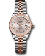  *Pre-Owned* Rolex Steel and Everose Gold Rolesor Lady-Datejust 28 Watch - Domed Bezel - Sundust Roman Dial - Jubilee Bracelet