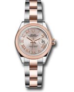  *Pre-Owned* Rolex Steel and Everose Gold Rolesor Lady-Datejust 28 Watch - Domed Bezel - Sundust Roman Dial - Oyster Bracelet