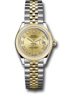  *Pre-Owned* Rolex Steel and Yellow Gold Rolesor Lady-Datejust 28 Watch - Domed Bezel - Champagne Roman Dial - Jubilee Bracelet