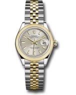  *Pre-Owned* Rolex Steel and Yellow Gold Rolesor Lady-Datejust 28 Watch - Domed Bezel - Silver Index Dial - Jubilee Bracelet