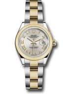  *Pre-Owned* Rolex Steel and Yellow Gold Rolesor Lady-Datejust 28 Watch - Domed Bezel - Silver Roman Dial - Oyster Bracelet