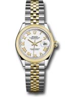  *Pre-Owned* Rolex Steel and Yellow Gold Rolesor Lady-Datejust 28 Watch - Domed Bezel - White Roman Dial - Jubilee Bracelet