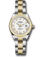  *Pre-Owned* Rolex Steel and Yellow Gold Rolesor Lady-Datejust 28 Watch - Domed Bezel - White Roman Dial - Oyster Bracelet