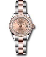  *Pre-Owned* Rolex Everose Rolesor Lady-Datejust Watch - Diamond Bezel - RosÃ© Index Dial - Oyster Bracelet