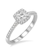 Mist Eternelle 14K White Gold Diamond Engagement Ring
