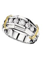 Diamond Men's Two Tone Ring