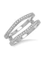 Zafira Diamond Insert Ring White Gold Diamond Wrap & Enhancer