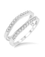 Helia Diamond Insert Ring White Gold Diamond Wrap & Enhancer