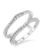 Amara Diamond Insert Ring White Gold Diamond Wrap & Enhancer