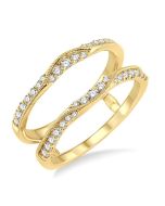 Zaria Diamond Insert Ring Yellow Gold Diamond Wrap & Enhancer