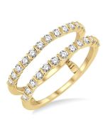 Celestria Coronata Diamond Insert Ring Yellow Gold Diamond Wrap & Enhancer