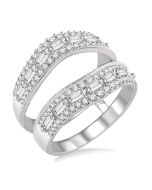 Solaria Baguette Diamond Insert Ring White Gold Diamond Wrap & Enhancer