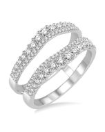 Coronet Delicate Diamond Insert Ring White Gold Diamond Wrap & Enhancer