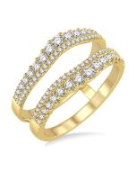 Junia Diamond Insert Ring Yellow Gold Diamond Wrap & Enhancer