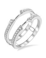 Leda Maelia Diamond Insert Ring White Gold Diamond Wrap & Enhancer