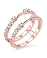 Cassia Diamond Insert Ring Rose Gold Diamond Wrap & Enhancer