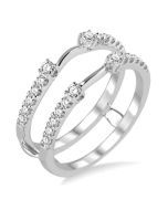 Celestine Lavinia Diamond Insert Ring White Gold Diamond Wrap & Enhancer